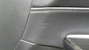 Обшивка дверей картка передня права Toyota Venza 21-22 XLE, Limited шкіра чорна з сірим рядком, під пам'ять сидіння, темно-сіра накладка, з ручкою, подряпини, потертости