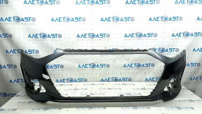 Бампер передній голий Audi A4 B9 20-25 без омивачів та Park Assist, S-line, графіт LZ7S, без заглушки, потертості, відколи, пісок, подряпини, надламане кріплення