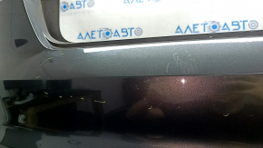 Бампер задний голый Audi A4 B9 20-24 без парктроников, графит LZ7S, без заглушки, песок, сколы, царапины, примят, сломаны крепления
