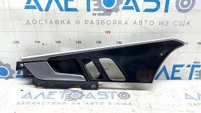 Ручка двери внутренняя передняя левая Audi A4 B9 17-25 с накладкой, черный глянец, царапина