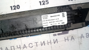 Накладка порога зовнішня передня права Audi A4 B9 17-25 S-Line з підсвічуванням, подряпини, порваний шлейф підсвічування
