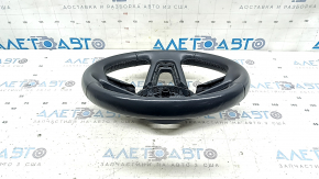 Руль голый Audi A4 B9 20-23 кожа, серый, царапины, без кнопок, без подрулевых лепестков, без накладки