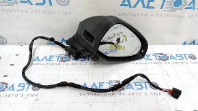 Зеркало боковое правое в сборе Audi A4 B9 20-25 13 пинов, графит, поворотник, подогрев, автозатемнение, память, BSM, царапины