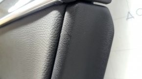 Обшивка дверей картка задня ліва Volvo XC90 16-24 шкіра чорна, вставка під дерево, підлокітник шкіра чорна, без шторки, з підсвічуванням, з кнопкою центрального замку, подряпини, надрив, вм'ятини