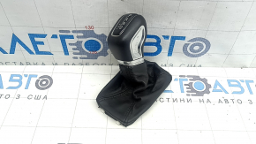 Ручка КПП Volvo XC90 16-22 T5, T6 шкіра чорна, з кожухом, хром, подряпини, потерта