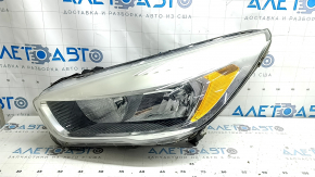Фара передняя левая Ford Escape MK3 17-19 рест, галоген, светлая, песок, под полировку