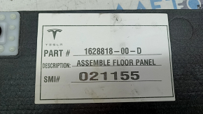 Покрытие пола 2-го ряда сидений Tesla Model X 22-26 заднее, под 3 ряда, черное, потертости