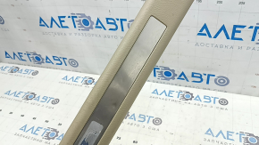 Накладка порога з підсвічуванням передня права Lexus RX300 RX330 RX350 RX400h 04-08 беж, з підсвічуванням, з хромованою накладкою, подряпини, вм'ятини