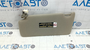 Козырек правый Lexus RX300 RX330 RX350 RX400h 04-09 бежевый, без крючка, с накладкой, под чистку, вмятины