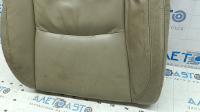 Обшивка подушки водительского сиденья Lexus RX300 RX330 RX350 RX400h 04-09 кожа бежевая, потрескана, под подогрев, под чистку, замята