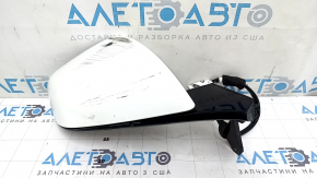 Зеркало боковое правое в сборе Tesla Model X 22-26 белое, 13 пинов, потерто, царапины