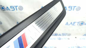 Накладка порога зовнішня передня права BMW X3 F25 11-17 чорна з вставкою хром, M-Sport, подряпини на хромі