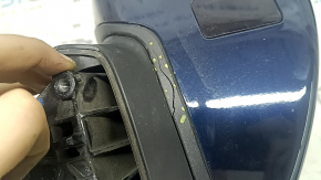 Зеркало боковое левое в сборе Audi A6 C8 19-25 15+2 пинов, поворотник, подогрев, автозатемнение, автоскладывание, камера, BSM, синее, нет зеркала, трещина в корпусе, потерто