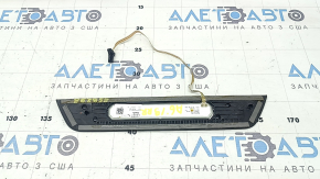Накладка порога зовнішня ззаду права Audi A6 C8 19-25 чорна з хром вставкою та підсвічуванням, подряпини
