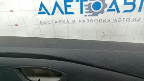 Обшивка дверей картка задня права Honda Accord 23-26 чорна шкіра, підлокітник шкіра, подряпини, під чистку, прим'ята шкіра