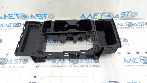 Накладка центральной консоли подстаканники Ford Escape MK3 17-19 черная, под чистку