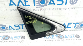 Форточка глухое стекло передняя правая Lexus RX350 RX450h 10-15 хром царапины на хроме