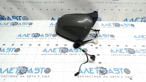 Зеркало боковое левое в сборе Audi Q3 83A 19-24 6+2 пинов, поворотник, подогрев, BSM, графит, песок, потертость