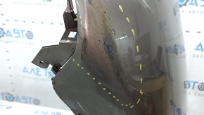 Бампер задний голый Chrysler Pacifica 17-26 под губу, парктроники и BSM, бежевый, надломаны крепления, вмятины, царапины, нештатные отверстия, трещины