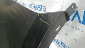 Бампер задний голый верхняя часть Audi Q3 83A 19-24 под парктроники без Park Assist, S-Line, графит LX7G, с креплением, царапины, потертости, сколы, надломаны крепления