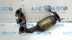 Коллектор выпускной передний с катализатором Lexus RX400h 06-08 ржавый, отрезана шпилька, обрезно крепление