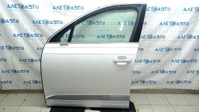 Двері в зборі передня ліва Audi Q7 16-19 алюміній, keyless, білий LC9A, сірий мат накладка, подряпини