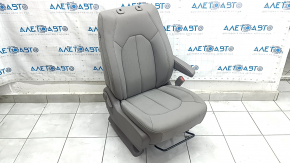 Пасажирське сидіння Chrysler Pacifica 17-20 без airbag, тканина коричнева, механічне, під чистку, потерто