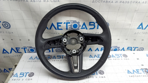 Руль голый Mazda 3 19-26 кожа черная, Mexico built, с накладками, царапины
