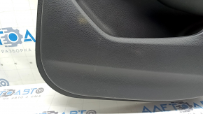 Обшивка двери карточка задняя правая Honda Accord 19-22 черная кожа, подлокотник черная кожа, хром молдинг с черной вставкой, царапины, потерта, под чистку, примята кожа