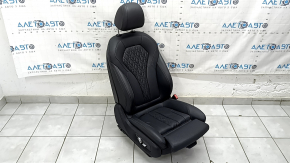 Пассажирское сидение BMW 5 G30 21-23 с airbag, электрическое, подогрев, перфорация, кожа Sensatec, черная schwarz, Sport, под чистку, вмятина на спинке