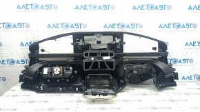 Торпедо передняя панель с AIRBAG Jaguar F-Pace X761 17-20 черная, ржавый пиропатрон