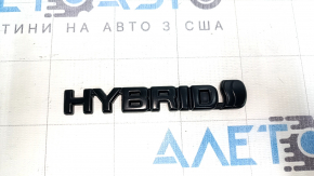 Емблема напис HYBRID двері багажника Toyota Highlander 20-26 чорна