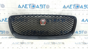 Грати радіатора grill Jaguar F-Pace X761 17-20 з емблемою, чорний глянець, пісок