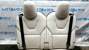 Общий вид заднего сидения Tesla Model X 2016-2021, хорошо сохранившееся состояние без видимых повреждений.