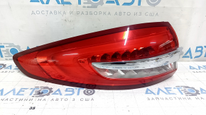 Ліхтар зовнішній крило лівий Ford Fusion mk5 17-20 з хром молдингом, подряпини