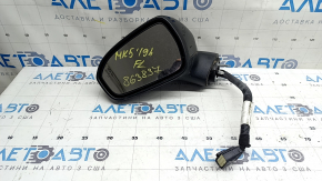 Зеркало боковое левое в сборе Ford Fusion mk5 17-20 5 пинов, BSM, подогрев, черный UM, царапины, песок