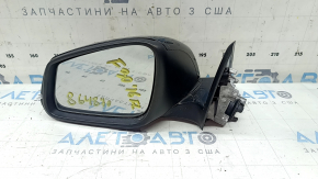 Левое зеркало для BMW 3 серии F30, задний ракурс с маркировкой и разъемом.