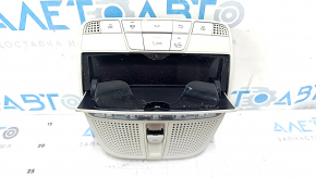 Плафон освещения передний в сборе Mercedes C-class W205 19-21 под панораму серый