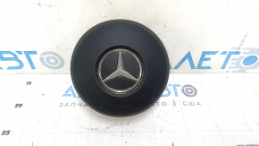 Подушка безопасности airbag в руль водительская Mercedes C-class W205 19-21 черная, ржавый пиропатрон, контакт с водой