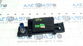 Накладка центральной консоли передняя под кнопку start/stop Audi Q5 80A 18-25 черная, с прикуривателем