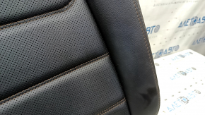 Спинка заднего ряда 2 ряд правая Mazda CX-5 17-23 кожа черная, с перфорацией, с коричневой строчкой, без подголовника, примята, под чистку