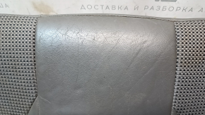 Подушка заднего ряда сидений Hyundai Sonata 11-12 комбинированная ткань с кожей серой, под химчистку, потрескана кожа