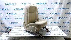 Пассажирское сиденье Nissan Pathfinder 13-16 без airbag, механическое, с подогревом, велюр бежевый, под химчистку, ржавое