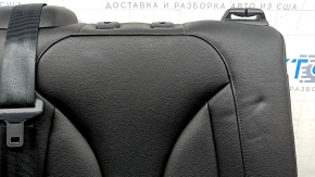 Спинка заднего ряда сидений левая 2 ряд Lincoln MKC 15-19 кожа черная, с ремнем и подлокотником, замята, под чистку, царапины на пластике