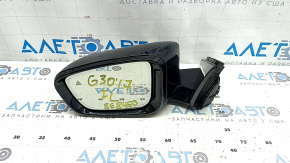 Дзеркало бічне ліве у зборі BMW 5 G30 17-23 5 пінів, BSM, підігрів, поворотник, автозатемніння, чорний 475, подряпини