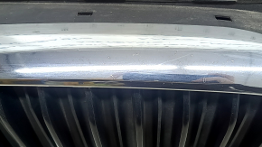 Решетка радиатора grill в сборе BMW 5 G30 17-23 Sport Line, с жалюзи дефлектором радиатора, хром, песок, выцвела глянцевая накладка