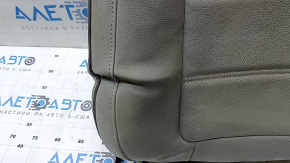 Обшивка спинки пассажирского сиденья VW Passat b8 16-17 USA кожа серая, перфорация, подогрев, замята