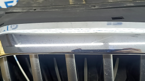 Решетка радиатора grill в сборе BMW X5 G05 19-25 с жалюзи дефлектором радиатора 3.0T с моторчиком, X-LINE, под камеру 360, хром, царапины