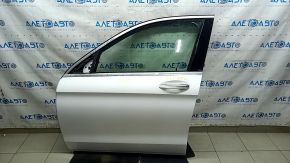 Дверь в сборе передняя левая Mercedes GLC 16-22 SUV, keyless, белый 149, царапины на молдинге, песок