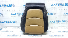 Обшивка подушки пасажирського сидіння Chevrolet Volt 16-18 коричнева шкіра з чорним, під підігрів